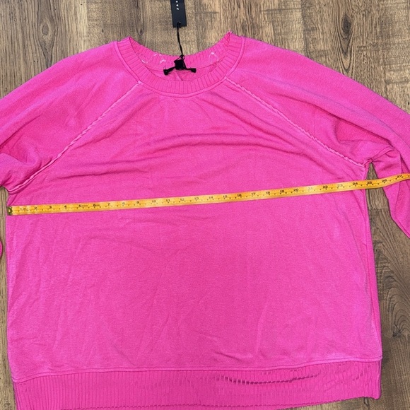 JANE +  DELANCEY Vibrant Pink Sweatshirt size 1X - Picture 2 of 6